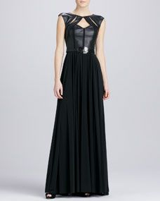 Catherine Deane Leather Bustier Gown