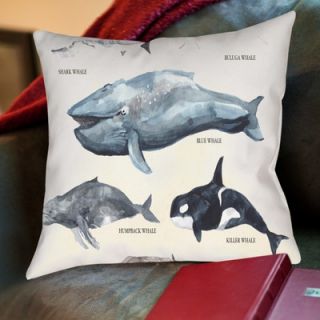 Whale Species Ii Cotton Throw Pillow by Americanflat