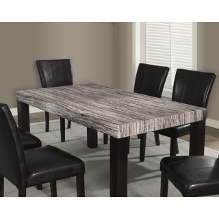 Brown Tone Laquered Marble Look Dining Table  ™ Shopping