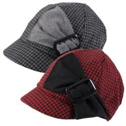 Journee Collection Womens Side Buckle Accent Newsboy Cap  
