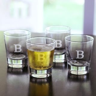 Cathys Concepts Personalized Double Old Fashioned Glasses   Set of 4   Liquor Glasses