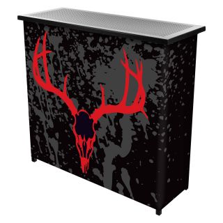 Trademark Global Hunt Skull 2 Shelf Portable Bar with Carrying Case   Home Bars