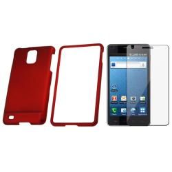 INSTEN Red Phone Case Cover/ Screen Protector for Samsung Infuse i997