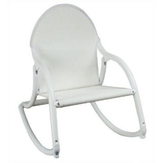 Hoohobbers Personalized Rocking Chair in White Mesh