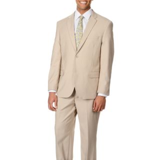 Caravelli Italy Mens Superior 150 Tan Vested Classic 3 piece Suit