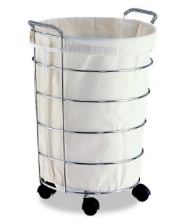 Organize It All Laundry Basket with Canvas Bag   Chrome   Laundry Organizers