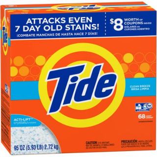 Tide Clean Breeze Powder Laundry Detergent, 68 loads, 95 oz