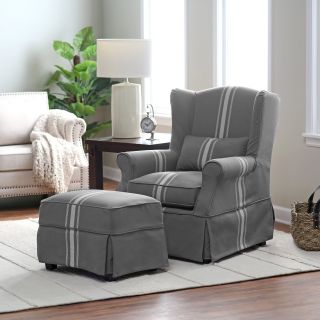 Belham Living Sophia Striped Arm Chair and Ottoman   Accent Chairs