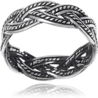 Brinley Co. Women's Sterling Silver Braided Band Fashion Ring