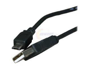 Link Depot MUSB 15 15 ft. Black USB 2.0 Type A Male to Micro USB 5 pin Male Cable