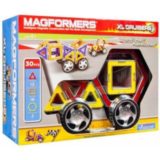 Magformers XL Cruisers 30 Piece Magnetic Construction Car Set, Colors Vary
