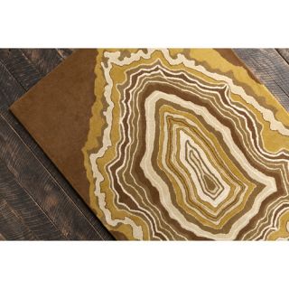 Chandra Rugs Allie Hand Tufted Wool Brown Area Rug