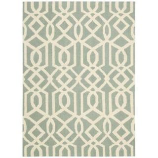 Nourison Linear Aqua/Ivory 8 ft. x 11 ft. Area Rug 220868