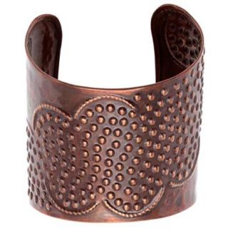 Hand crafted Hammered Copper Cuff Bracelet (India)