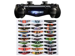 eXtremeRate 30 Pcs/Set Exclusive Limited Edition Game Theme Color Led Light Bar Lightbar Sticker Decal Skin Cover for Sony PS4 Playstation 4 Dualshock 4 Controller