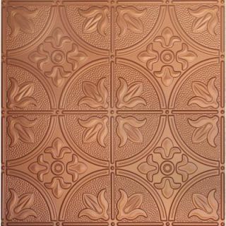 Global Specialty Products Dimensions 2 ft. x 2 ft. Copper Lay in Tin Ceiling Tile for T Grid Systems 309 21
