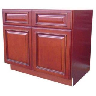 Trento 12x34.5 in. Base Kitchen Cabinet in Dark Cherry DISCONTINUED TRB12