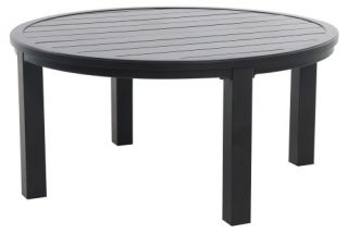 SunVilla Indies 48 in. Round Aluminum Patio Chat Table   Patio Accent Tables
