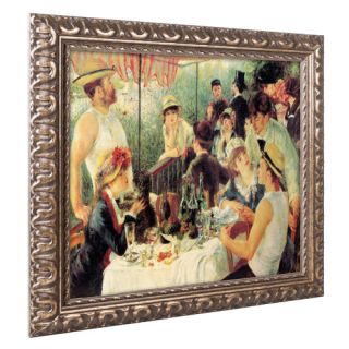 Trademark Fine Art Luncheon by Pierre Auguste Renoir Framed Painting