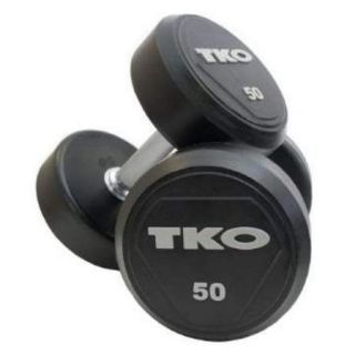 TKO Rubber Dumbbell Set 105 120 Lbs