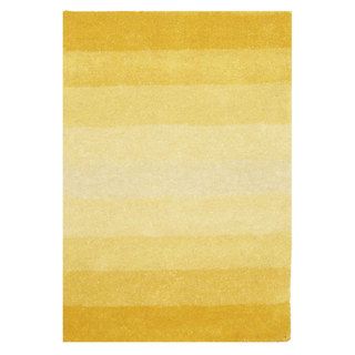 Hand tufted Yellow Stripe Wool Rug (8 x 10)  ™ Shopping