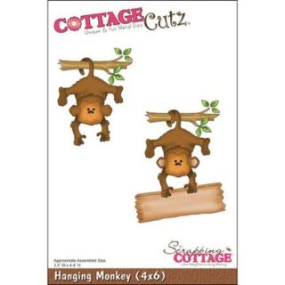 CottageCutz Die 4"X6" Hanging Monkey