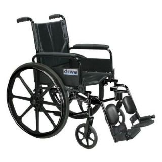 Drive Cirrus IV Lightweight Dual Axle Wheelchair with Adjustable Arms, Detachable Full Arms, Elevating Leg Rests, 18 in. Seat c418adfasv elr