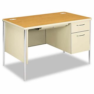 HON Mentor Series Single Pedestal Desk   Desks
