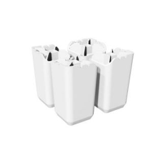 b+in 1.72 in. x 6.09 in. White Storage Cube Legs (4 Pack) BIN 3959000 4