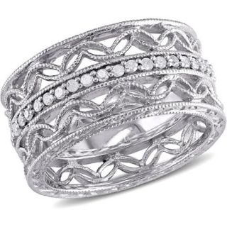 Miabella 1/6 Carat T.W. Diamond Sterling Silver Fashion Ring