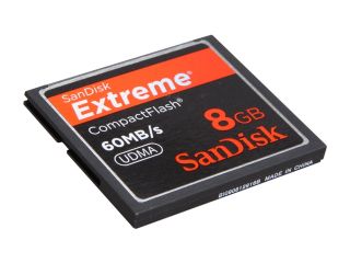 SanDisk Extreme 8GB Compact Flash (CF) Flash Card Model SDCFX 008G A61
