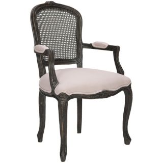 Safavieh Mckenna Beige/ Antiqued Black Carved Arm Chair   14017165