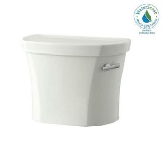 KOHLER Wellworth 1.28 GPF Single Flush Toilet Tank Only with Insuliner and Right Hand Trip Lever in Biscuit K 4841 UR 96