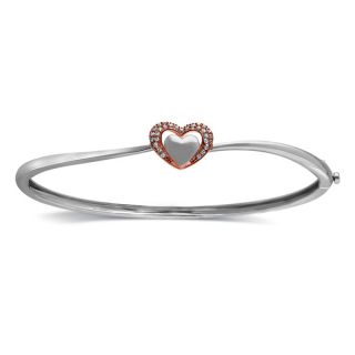 Bridal Symphony Sterling Silver and 10k Rose Gold Diamond Accent