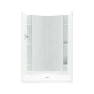 STERLING Accord 1 1/4 in. x 42 in. x 77 in. 1 piece Direct to Stud Shower Back Wall in White 72252100 0