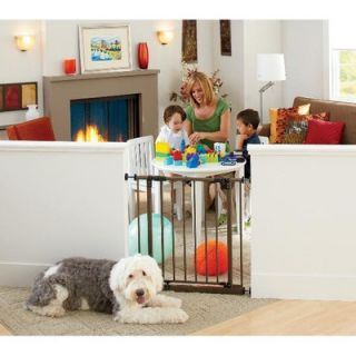 North States Extra Tall Deluxe Easy Close Metal Gate with 2 Extensions