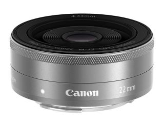 Canon 9808B002 EF M 22mm f/2 STM Silver Lens Silver