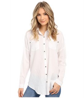 Free People Lover Her Madly Button Down Shirt White