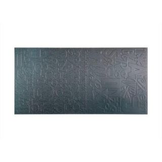 Fasade 96 in. x 48 in. Alphabet Decorative Wall Panel in Galvanized Steel S57 30