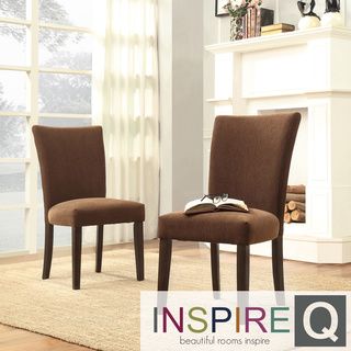 Inspire Q Parson Chocolate Chenille Side Chairs (Set of 2)