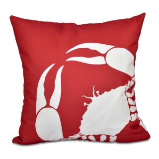 Beach Vacation Crab Dip Animal Print Throw Pillow by e by design