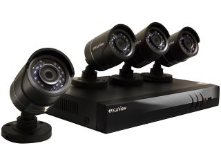 LaView LV KH944FT4A8 Premium 1080p / 720p HD DVR 4 Channel TVI Security System w/ 4 HD 720p Night Vision Outdoor Camera
