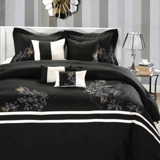 Park Avenue Black/white 8 piece Comforter Set   Shopping