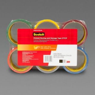 3M Scotch 1.88 in. x 30 yds. Printed Moving and Storage Tape (6 Pack) 371CP