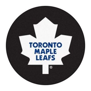 FANMATS Toronto Maple Leafs Black 2 ft. 3 in. x 2 ft. 3 in. Round Accent Rug 10283