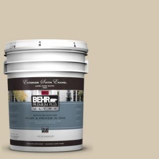 BEHR Premium Plus Ultra 5 gal. #770C 3 Sand Fossil Satin Enamel Exterior Paint 985405