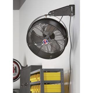 Q Standard Garage Fan — 18in., 1/5 HP, 4,145 CFM, 120 Volt, Model# 18923