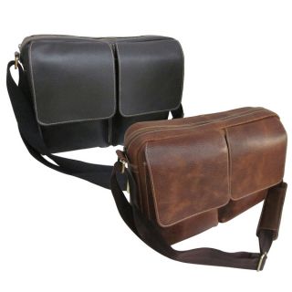 Amerileather Dual Flap Leather Briefcase   12629772  