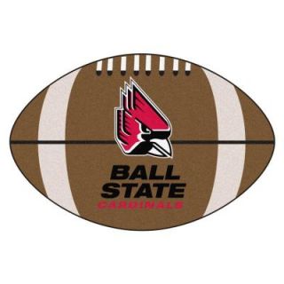 FANMATS NCAA Ball State University Brown 1 ft. 10 in. x 2 ft. 11 in. Specialty Accent Rug 4285