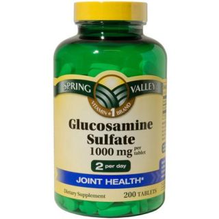 Spring Valley Glucosamine Sulfate Dietary Supplement Tablets, 1000mg, 200 count